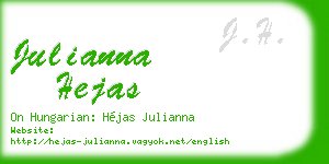 julianna hejas business card